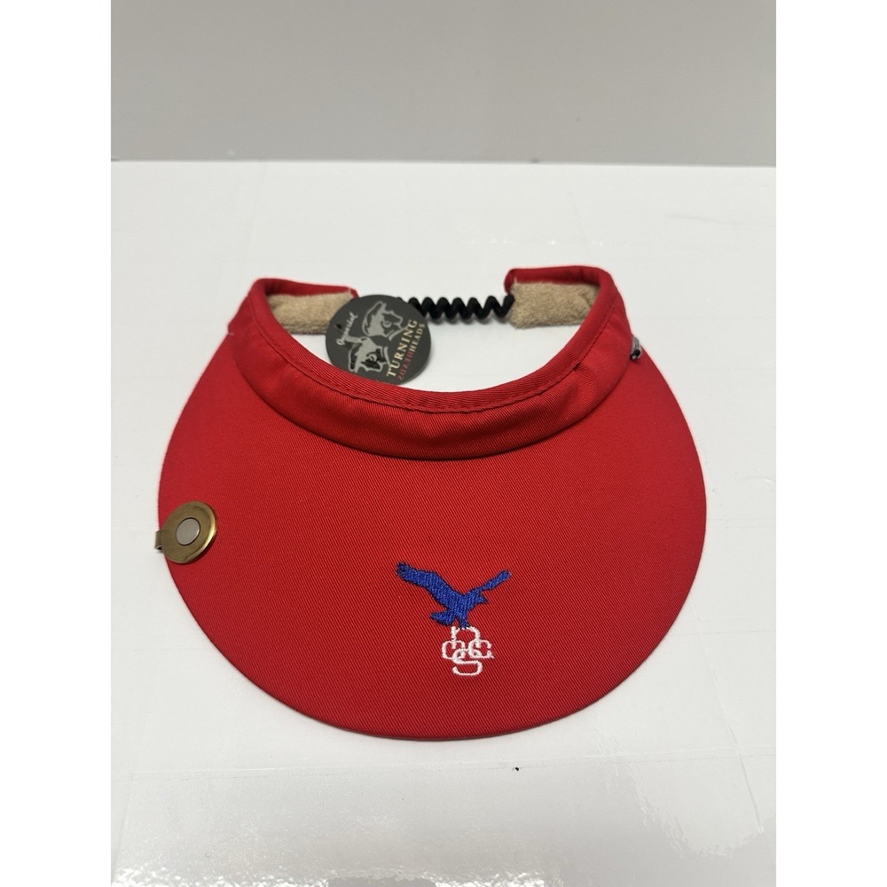 Vintage Imperial Headwear Red Adjustable Golf Visor‎